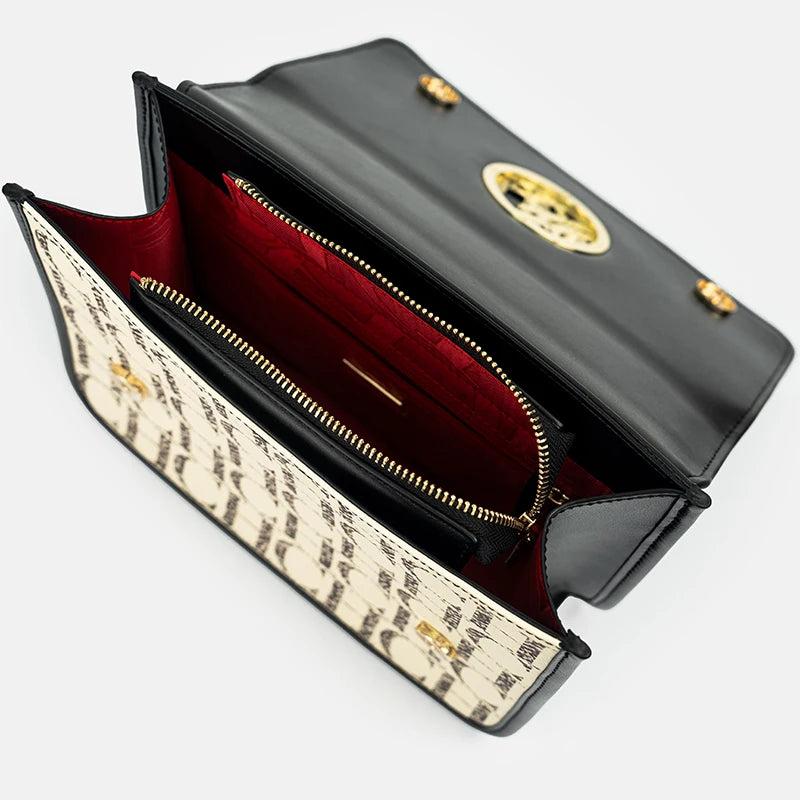 CH Solid Design Shoulder Bag Dark Letter Embossed Ladies Party Bag Exquisite Luxury Brand Fashion Design Handbag Classic