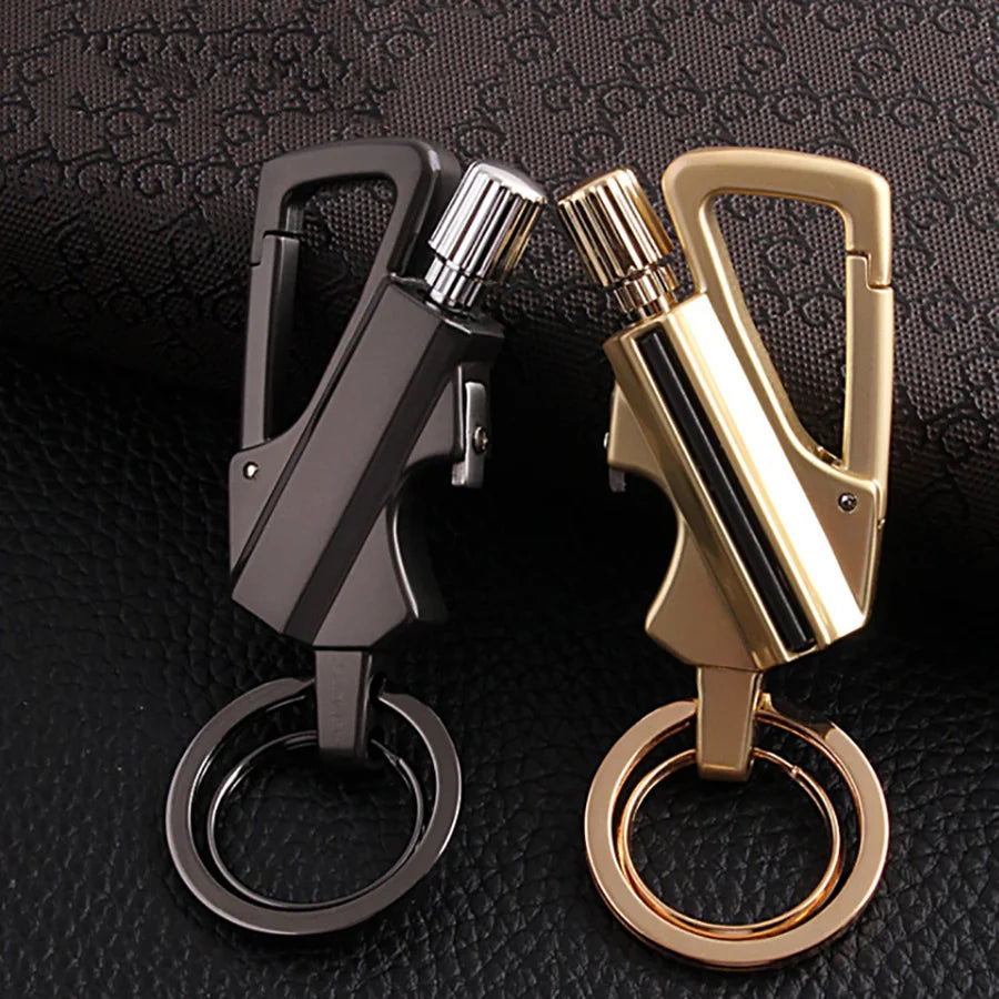 New Multifunctional Match Coal Oil Lighter Outdoor Waterproof Portable Wine Open Keychain Men Smoking Accessories Gifts