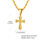 Hip Hop Cross Necklace for Men Women,50/55/60cm Stainless Steel Chic Cross Pendant,Christian Classic Jewelry Gifts
