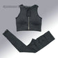 Yoga Suit High Waist Leggings Running Training Tights Sports Outfits Long Sleeve Crop Top Bra Seamless Fitenss Set Fitness Wear
