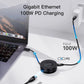 7-in-1 USB C HUB Mini Docking Station Dual 4K HDMI 1000Mbps Gigabit Ethernet USB C 3.0 Hub for Laptop/MacBook/Dell/Lenovo