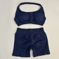Yoga Shorts Set Seamless Yoga Set Workout Scrunch Shorts Sets Halter Sports Bra Scrunch Shorts Fitness Clothes Gym Suit