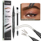 Waterproof Eyebrow Pen, Microblading Eyebrow Pencil With 4 Split Head, Natural Looking Brows Makeup ( 5 Colors)