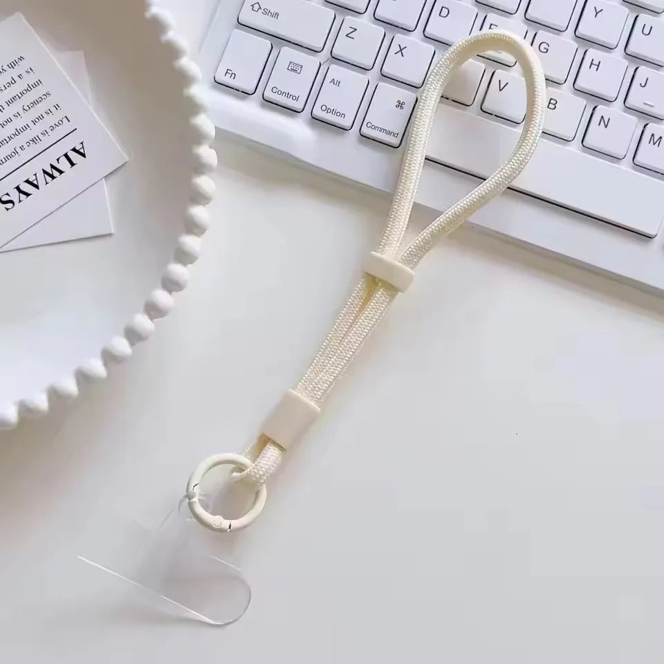 Universal Adjustable Mobile Phone Lanyard Short Wrist Strap with Self-locking Anti-drop Design Durable Polyester Phone Strap