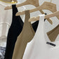 2026 Fashion Women Camisole Ice Silk Knit Tank Top Slim Fit Sleeveless Base Top Solid Color V-Neck Crop Top Casual Base Shirts