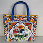 Italy Luxury Print Travel Shoulder Bag Floral Textured-Leather Shopper Tote large tote bag famous brand bag women girl handbag
