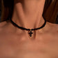 Design Exaggerated Baroque Transparent Crystal Chain With Sexy Zircon Cross Pendant Necklace For Women Wedding Praty Gift