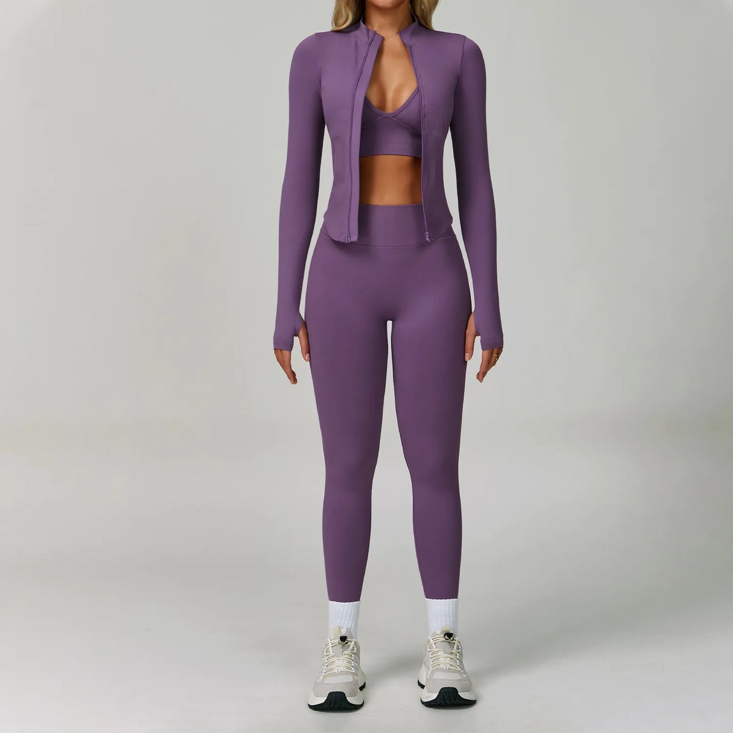 Yoga Set 2/3PCS Gym Clothes Women Tracksuit Workout Outfits Fitness Set Sportswear High Waist Leggings Sports Bra Athletic Wear