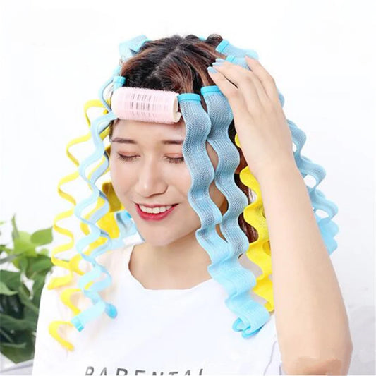 12pcs Heatless Hair Curler No Heat Hair Rollers Soft Curls Curling Rod Roller Sticks Perm Rods Wave Formers Hair Styling Tools