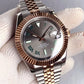 NEW Rose Gold 36mm 39mm Sunburst Grey Dial Dark Green Roman Numbers 200m Waterproof NH35 Automatic Men Watch Sapphire Glass