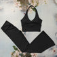 Scrunch Sports Suit Women's Yoga Set Gym Wear Sexy Sports Bras and Flared Leggings Sets Fitness Outfits Female Workout Clothes