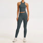 2/3PCS Yoga Set Women Gym Long Sleeve Sports Suits Fitness Bra Crop Top Workout Clothes Female Solid Seamless Legging Sportswear