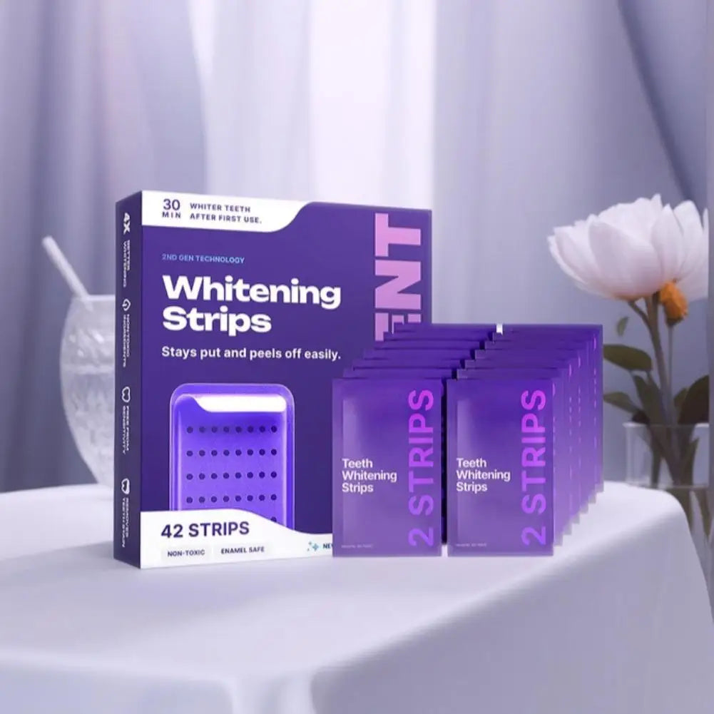 1/3/5BOX Purple Dental Care Strips Oral Hygiene Formula Teeth Cleaning Whitening Strips Stain Removal Treatment Fresh Breath