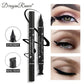 2 in 1 Black Eyeliner Stamp Waterproof Sweat-proof Dual-ended Liquid Eyeliner Quick Dry Easy Applying Eyeliner Pen Lazy Makeup