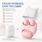 3 Roller Ice Face Roller Cooling Facial Massager with Cat Ear Storage Case Reduce Puffiness Jawline Neck Eye Skincare Massage To