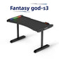 EM1400×700mm Model S3 High-End Home Gaming Desk, Steel Frame Electric Lifting Desk Equipped with RGB Lighting