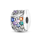 Silver Clasp 925 Sterling Silver CZ Pave Clip Charms Daisy Beads Stopper Safety Chain Fit Original Bangle Bracelet Jewelry Clips