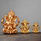 Hindu Ganesha Buddha Elephant Statue Golden Sandstone Ganesha Figurine Tabletop Decoration Ornament Elephant Figurine Home Decor