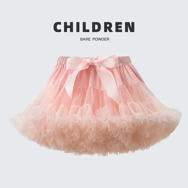 Children's Skirt Baby Girls Tutu Skirt Fluffy Children Ballet Kids Pettiskirt Baby Girl Skirts Princess Tulle Party Dance Skirts