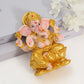 Resin Ganesha Statue Hindu Elephant God of Wisdom & Success Handcrafted Home Altar Decor for Diwali Puja Office Gift Idea