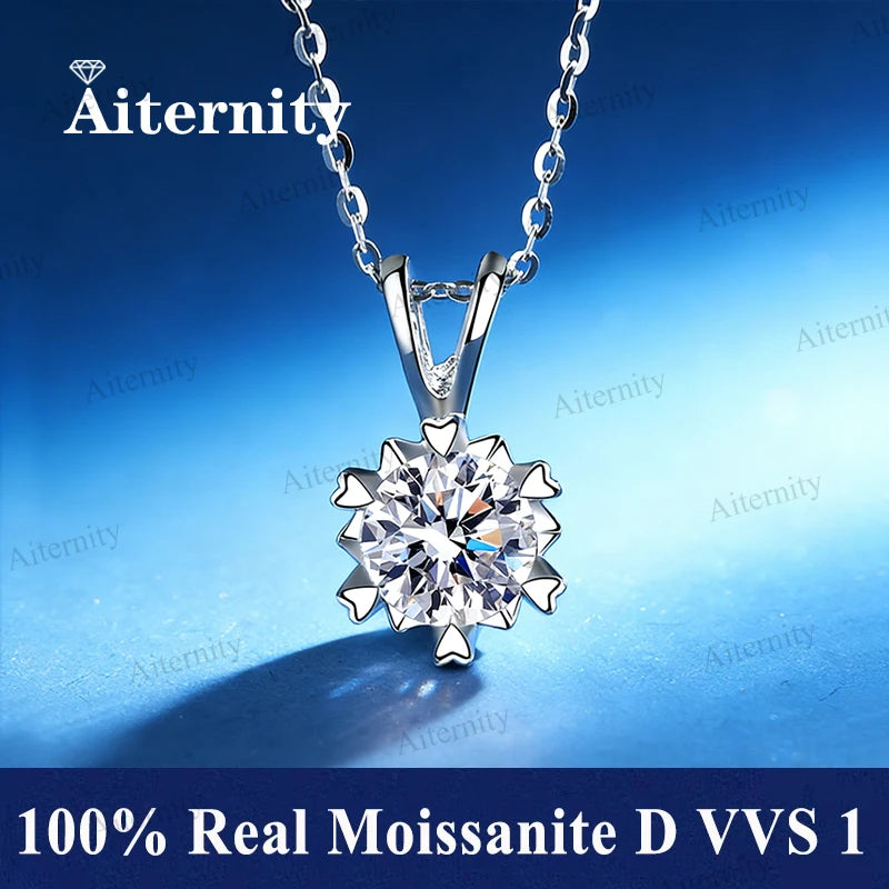 Promotion of Multiple 1.0 Carat Moissanite Windmill Pendants, Luxury Wedding 925 Sterling Silver Jewelry, Bride Diamond Necklace