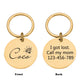 Customized pet nameplate with circular stainless steel text, digital engraved dog and cat collar ID tag, name, phone number,