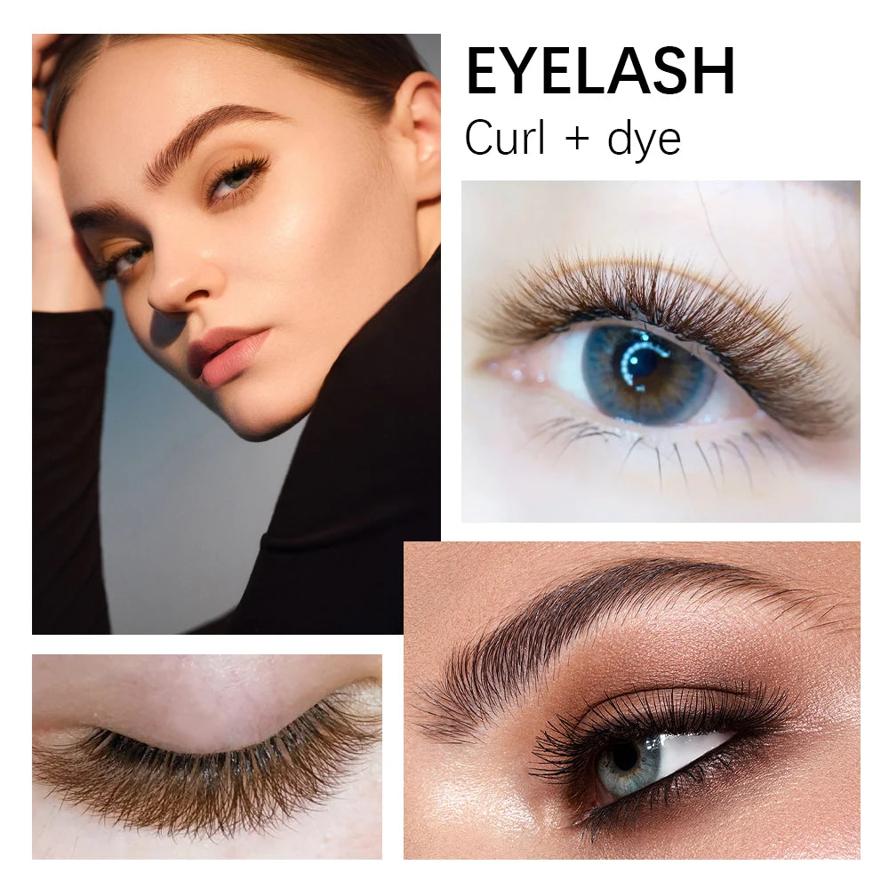 Upgraded Lash Lift & Tint Kit Semi Permanent Eyelash Curling Perm Dye Set Professional Long Lasting Curl Supplies For Beauty Salon DIY Home Lash Makeup Tools