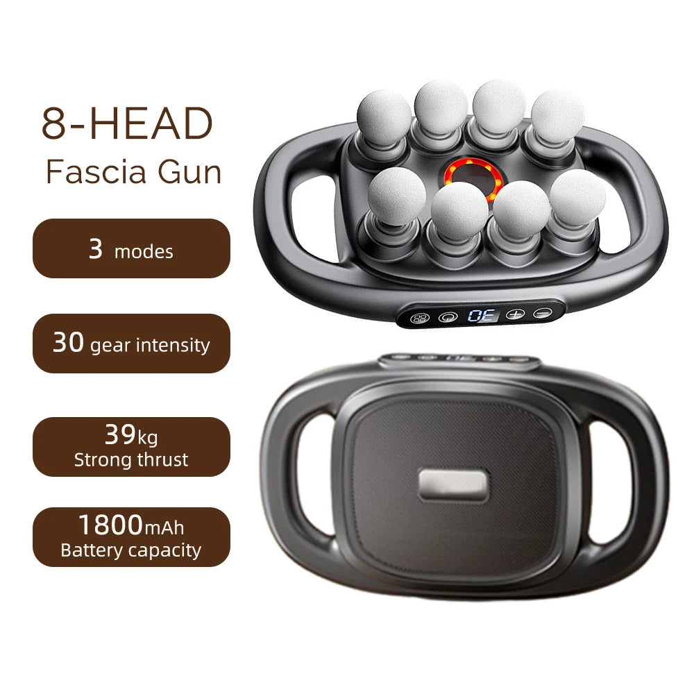 42-Heads Fascia Gun High-Frequency Vibration Body Massage Gun Back and Waist Massager Neck Shoulder Massager Muscle masajeador