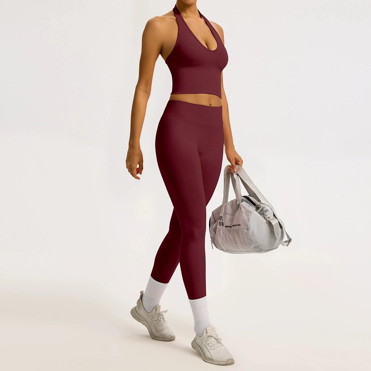 2/3PCS Yoga Set Women Gym Long Sleeve Sports Suits Fitness Bra Crop Top Workout Clothes Female Solid Seamless Legging Sportswear