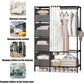 Heavy Duty Metal Clothes Rails Storage Garment Shelf Hanging Rack Display Stand+