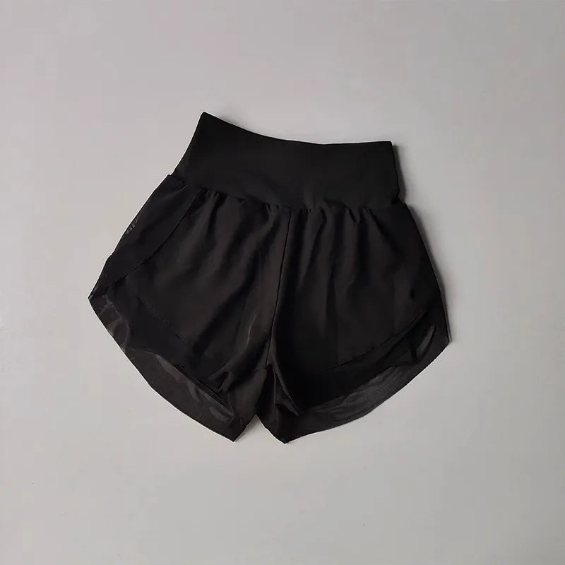 Women's Summer Running Sports Shorts Fitness Yoga Shorts Quick Drying Outdoor 2 in 1 Tennis Casual Training Shorts