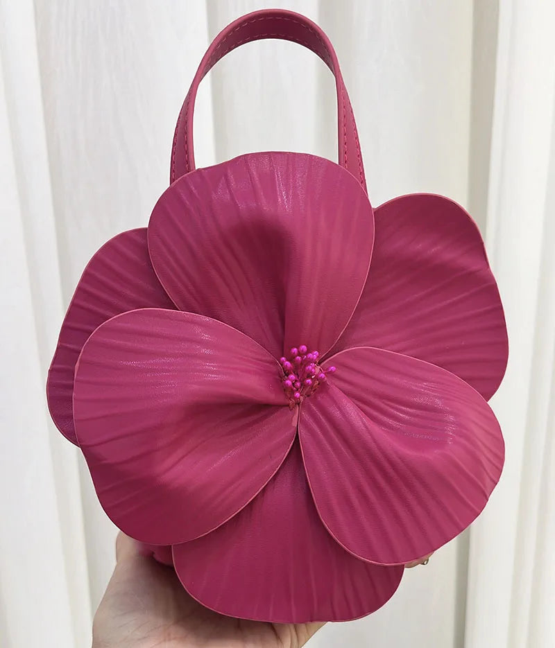 Fashion Flower Petals Evening Bag Purse Clutch Bag Crossbody Prom Women Luxury Wedding Party Crossbody Day Bag