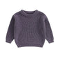 Suefunskry Newborn Baby Girl Boy Knitted Long Sleeve Autumn Winter Sweater Solid Loose Pullover Casual Tops Kids Clothes 0-5Y