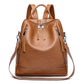 Women's Lightweight Leather Backpack Spring 2026 Commuter Bag Urban Minimalist Style Synthetic Leather Floral Embossed