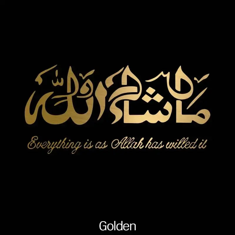 Masha Allah Art Creative Car Stickers Vinyl Decal Sticker Calligraphy Muslim Mural Wall Decor Sticker