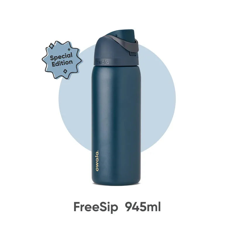 Owala Freesip insulated cup, straw, stainless steel insulated water cup, large capacity portable outdoor insulated kettle 32oz