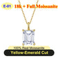 PureNew 1-5ct Classic Full Moissanite Necklace For Women S925 Silver Plated 18k Gold D Color VVS1 Women's Moissanite Chain Gift