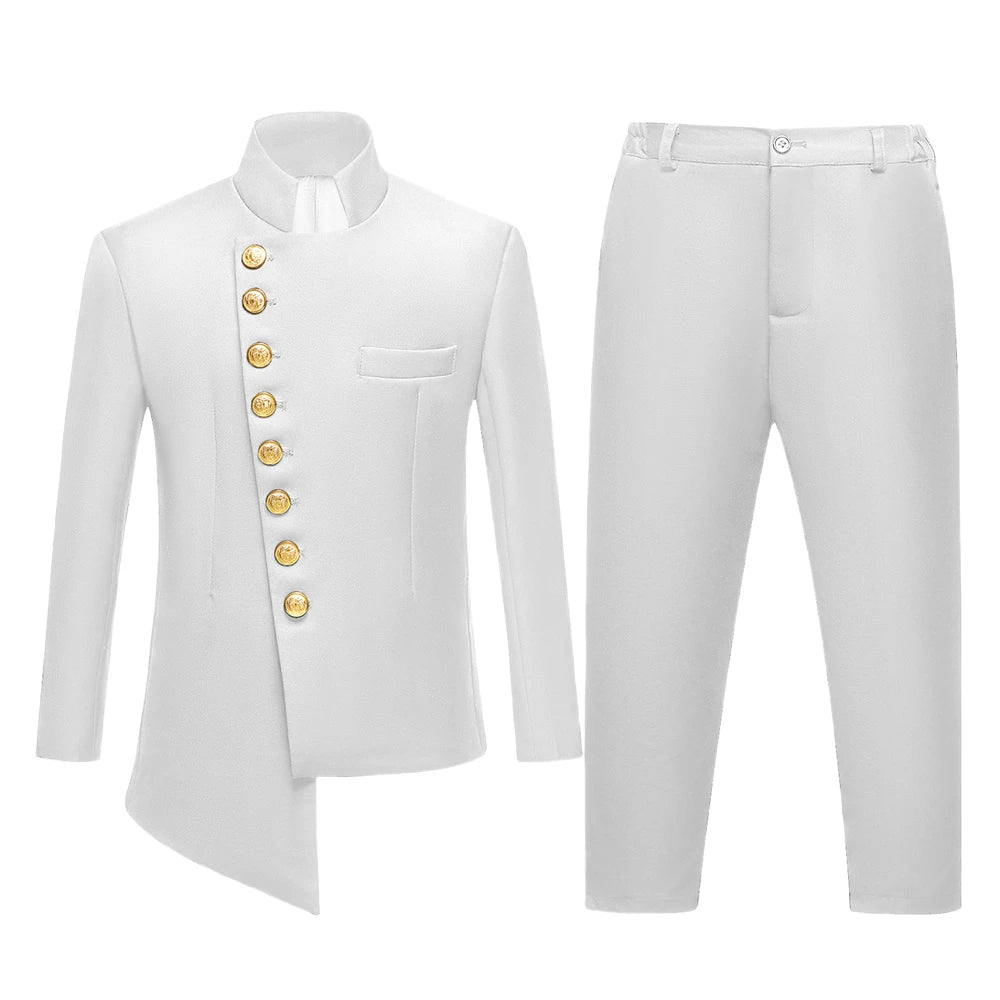 DMDRS Kids Formal Suit Set from Toddler to Teen - Ship Today Graduation Recital Communion Tuxedo - Jacket Pants Outfit
