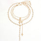 Layered Rosary Cross Necklace Vintage Gold Silver Mary Pendant Pearl Beaded Y Lariat Jewelry Gift for Women
