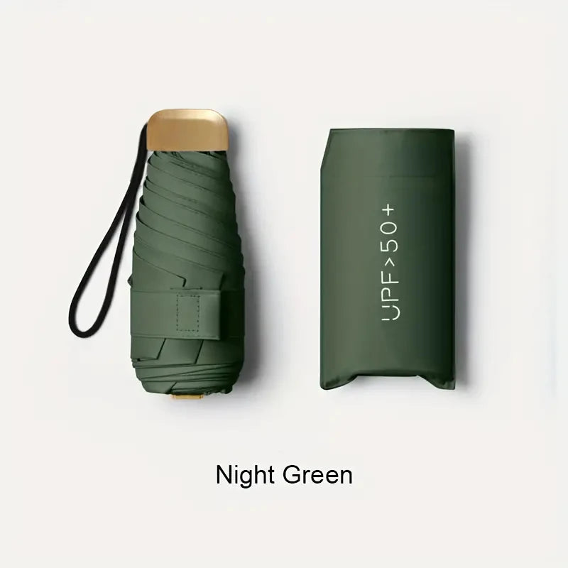 Ultra light mini women's 50 fold sun umbrella, sun protection and UV protection dual-purpose umbrella, sun umbrella pocket capsu