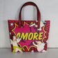 Italy Luxury Print Travel Shoulder Bag Floral Textured-Leather Shopper Tote large tote bag famous brand bag women girl handbag