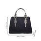 Ladies' fashionable camellia handbag with retro snake pattern handle splicing, single shoulder crossbody bag