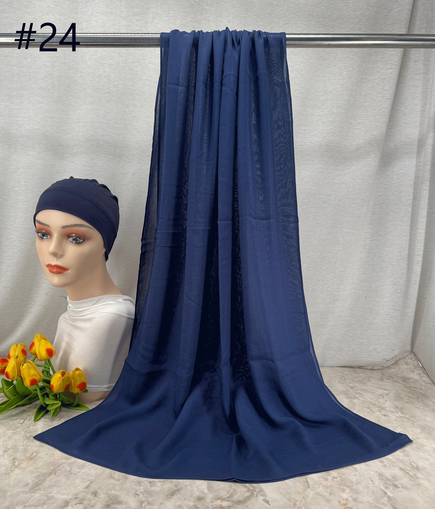 110colors Modal Hijab with Modal Undercap Set Basic Stretchy Pullover Headscarf Thin Breathable Sunscreen Head Wrap Hijabs Scarf