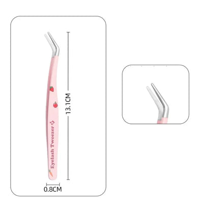 6 Types False Eyelash Tweezers Stainless Steel Anti-static Pincet Curved Strip 3D Lashes Extension Tweezer Makeup Tools