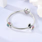 Silver Clasp 925 Sterling Silver CZ Pave Clip Charms Daisy Beads Stopper Safety Chain Fit Original Bangle Bracelet Jewelry Clips