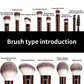 Soft Bristle Kabuki Blending Makeup Brush Set 13Pcs Foundation Eyeshadow Blush Cosmetic Tool Professional Salon Daily Facial Makeup Supply