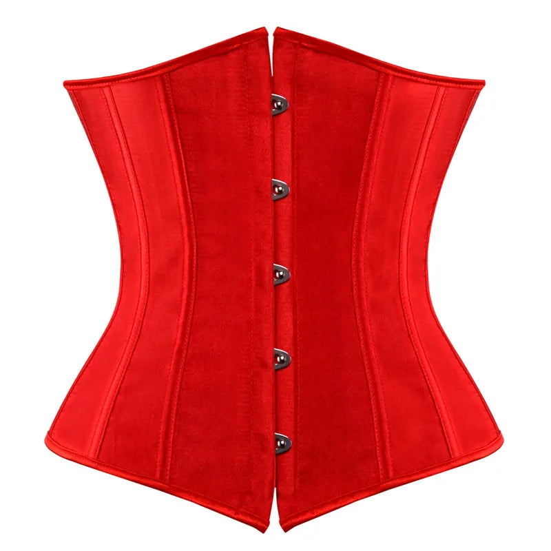 Sapubonva Corset Underbust Waist Cincher Workout Shape Body Belt Shapewear Corsets and Bustiers Lingerie Plus Size Women Gothic