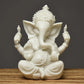 Hindu Ganesha Buddha Elephant Statue Golden Sandstone Ganesha Figurine Tabletop Decoration Ornament Elephant Figurine Home Decor