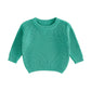 Suefunskry Newborn Baby Girl Boy Knitted Long Sleeve Autumn Winter Sweater Solid Loose Pullover Casual Tops Kids Clothes 0-5Y