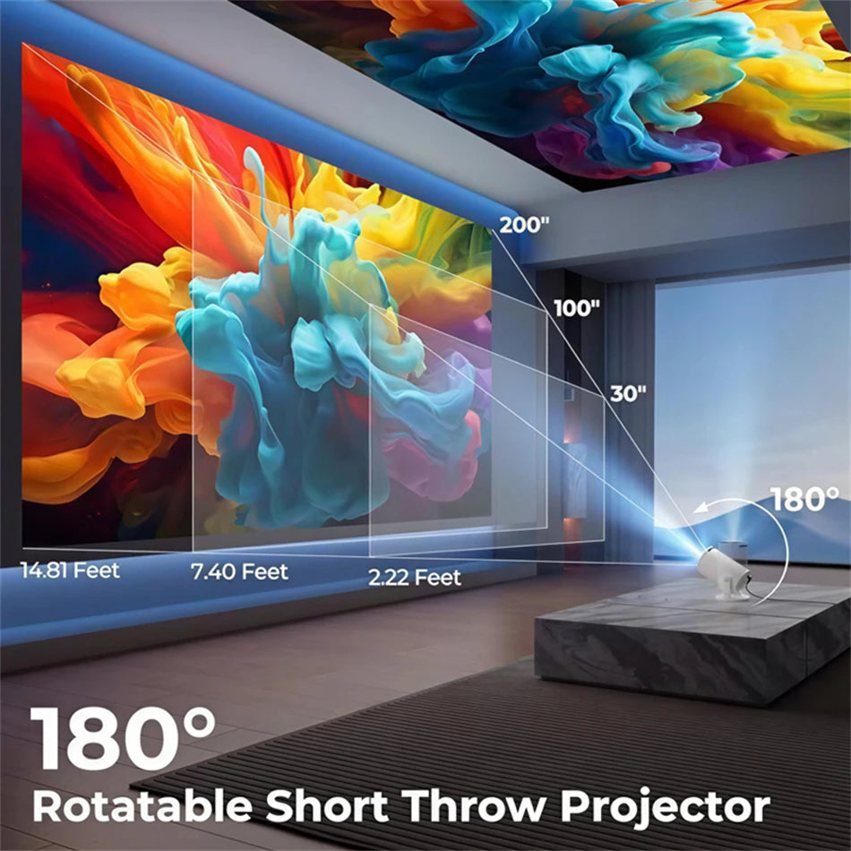2026 New HY300 Projector 4K Android 11 Wifi6 290ANSI Allwinner H713 BT5.0 1080P 1280*720P Cinema Outdoor Portable Projetors ﻿